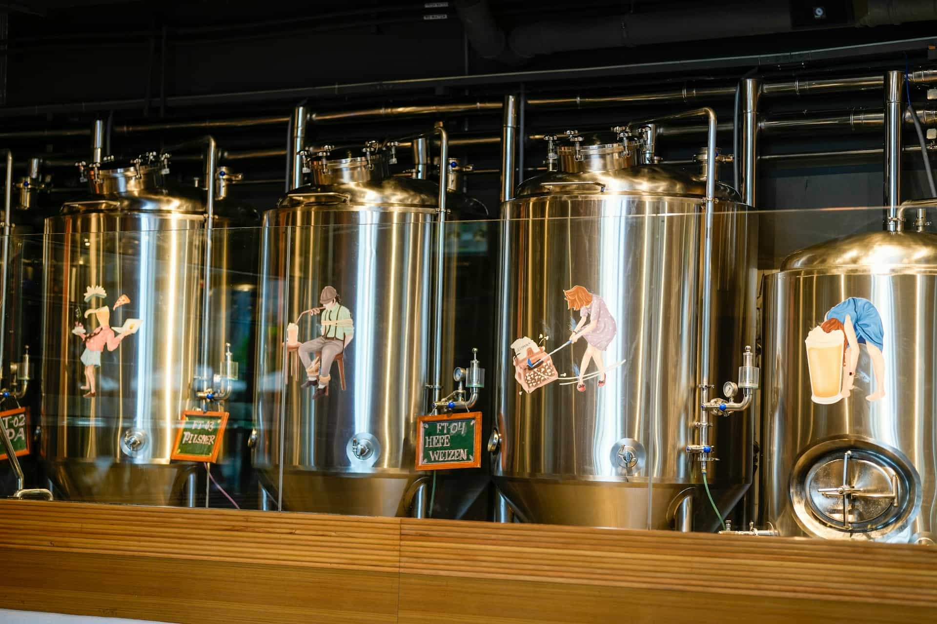 Food & beverage operations — a commercial kitchen pass connected to ordering, inventory, and food-cost dashboards
